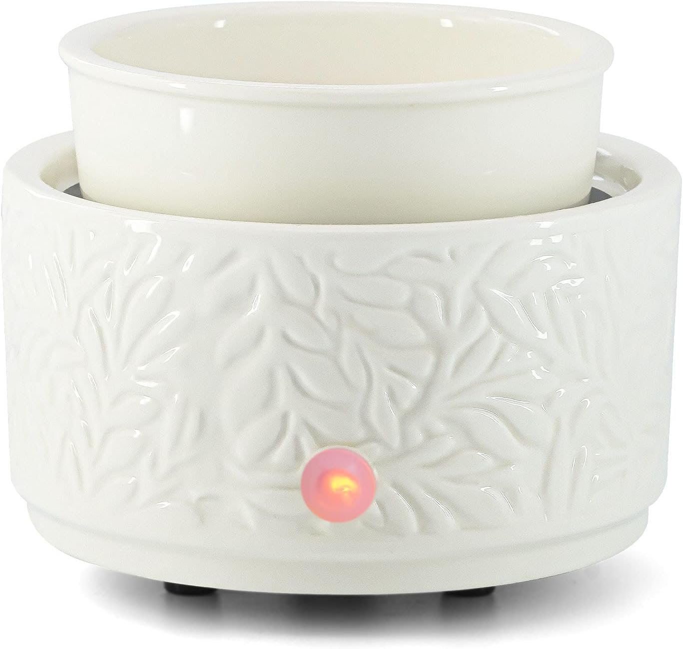 Wax Melt Warmer,Electric 3-in-1 Wax Melter,Ceramic Candle Wax Warmer Burner for Scented Waxs,Candle Warmer Scent Oil Burner Home Aromatherapy-White
