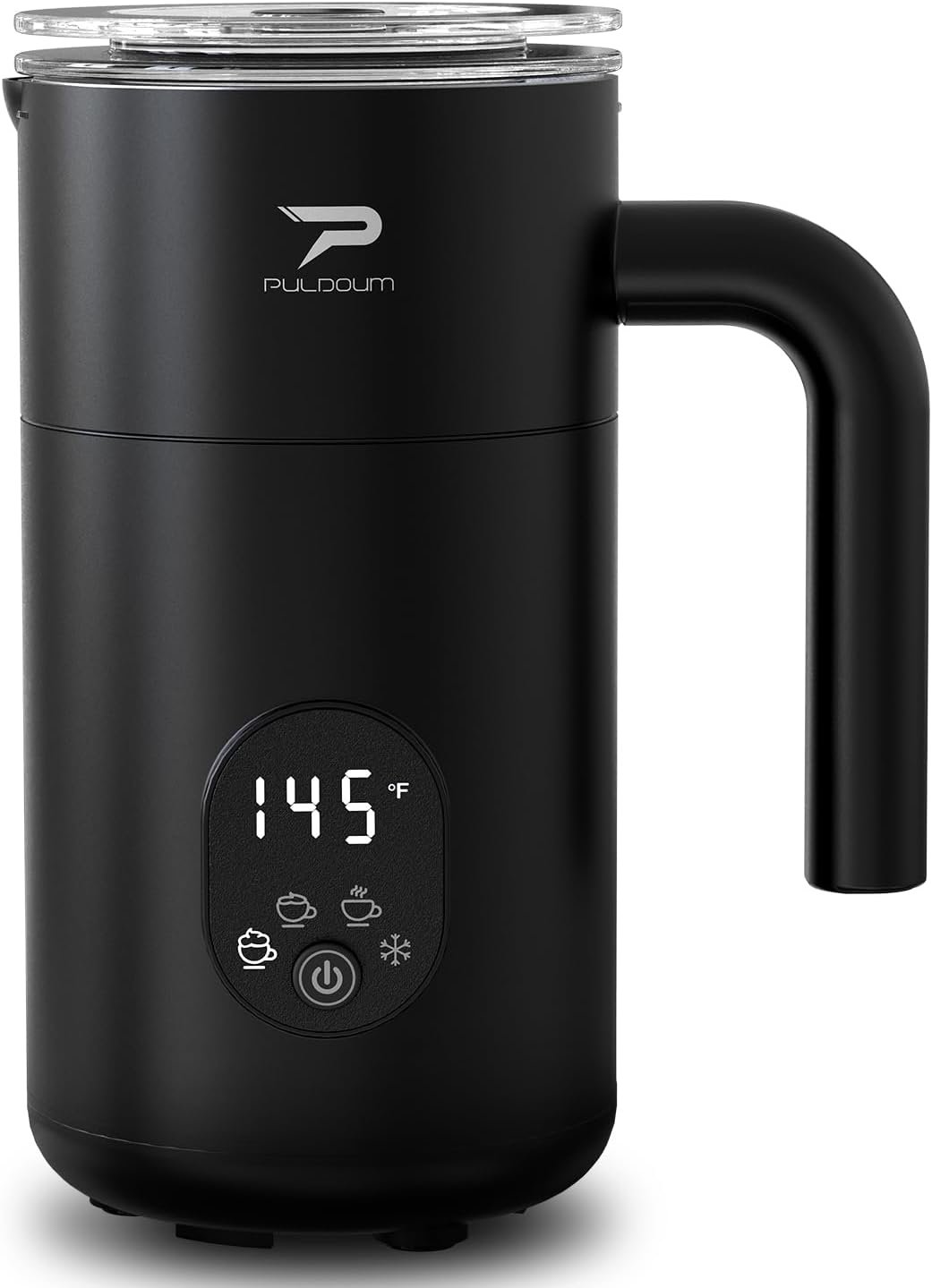 Milk Frother, Electric Milk Frother and Steamer 4 in 1 Automatic Coffee Steamer Frother, 11.8OZ / 350ML Warm and Cold Foam Frother