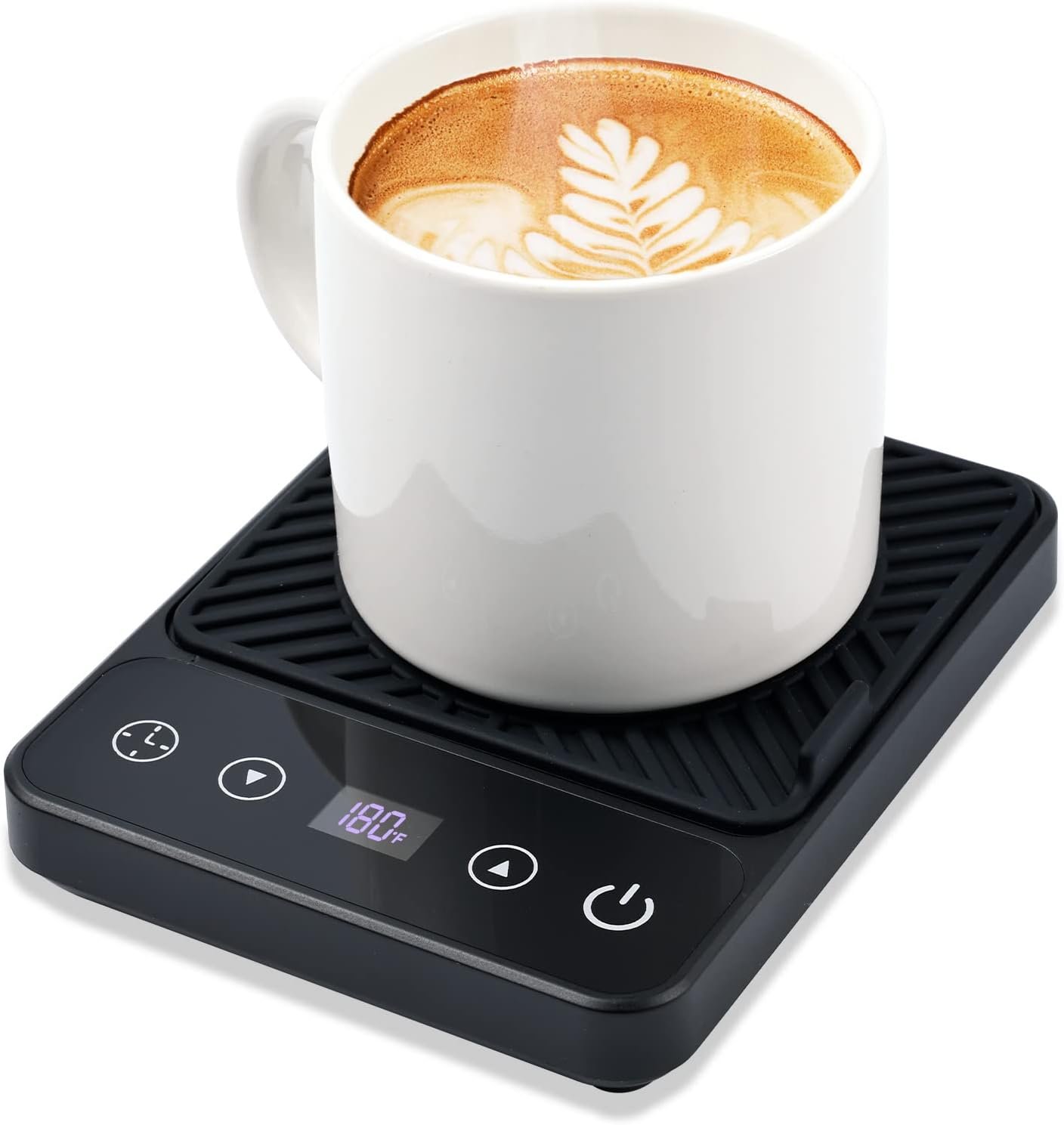 Mug Warmer – Electric Coffee Mug Warmer with Timer,Coffee Cup Warmer for Desk Auto Shut Off,Smart 6-Temperature Control, Coffee Accessories for Coffee Lovers, Black