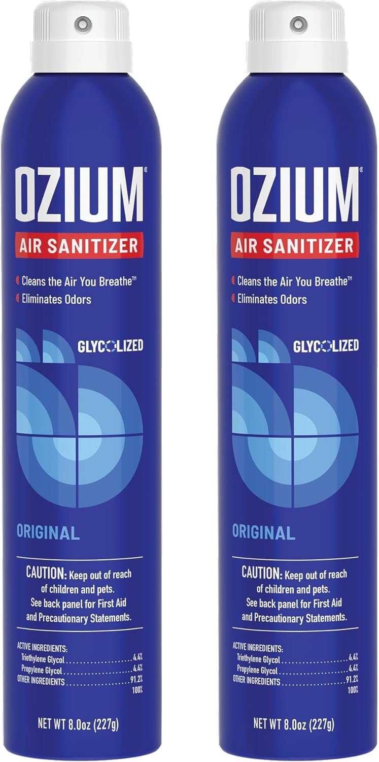 Ozium 8 Oz. Air Sanitizer & Odor Eliminator for Homes, Cars, Offices and More, Original Scent, Pack of 2