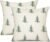 DFXSZ Christmas Pillow Covers 18×18 inch Set of 2 Christmas Tree Decorative White Throw Pillow Covers Winter Famliy Decoration for Home Couch TH-30B18