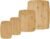 FARBERWARE 4-Piece Reversible Bamboo Cutting Board and Charcuterie Set, Assorted Sizes, Durable Wood Serving Boards for Cheese, Meats, and Prep