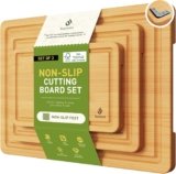 Bamboo Cutting Board Set Non Slip Feet Over Sink Kitchen Gadgets Seller 2024 First Apartment Essentials New Home Must Haves Things Stuff Accessories House Warming Decor Housewarming Hostess Host Gifts