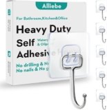 10 Pack Hold 44lb(Max),Hooks for Hanging,Waterproof Adhesive Wall Hooks,Large Hook for Hanging Heavy Duty,Bedrooms,Living Rooms,Kitchens,Bathrooms Sticky Hook,Use for Dorm Room