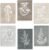BINCUE Neutral Botanical Plant Canvas 6 Pieces Rustic Farmhouse Wall Art for Living Room Bedroom and Bathroom,Canvas Paintings Print Set Decor 12″x 16″