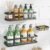 Adhesive Shower Caddy,Shower Shelves with Soap Holder and 12 Hooks,Rustproof No Drilling Bathroom Organizer and Storage,Black,3 Pack