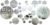Shappy 32 Pcs Acrylic Mirror Wall Stickers Removable Round Wall Decal Circle Mirror Tiles for Home Bathroom Living Room Bedroom TV Background Decor(Silver,Small Size)