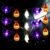 Mosoan Halloween Lights, 20Ft 30 LED Pumpkin Ghost Bat String Lights Battery Operated with Timer, 8 Light Modes Halloween Fairy Lights for Indoor Outdoor Party Home Yard Window Decor