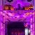 Halloween String Lights Outdoor Cluster Lights – 500 LED 25 Ft Orange Purple Twinkle Lights 8 Modes Timer Remote, Waterproof Plug in Halloween Fairy Lights for Indoor Outdoor Halloween Decorations
