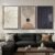Framed Large Boho Neutral Abstract Wall Art for Living Room, Black Beige Sun and Moon Paintings Prints for Hallway Office, Set of 3 Piece Modern Minimalist Canvas Artwork Pictures 24×36 Inch